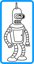 Bender coloring page
