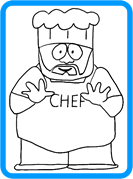 Chef coloring page