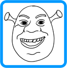 Shrek coloring page