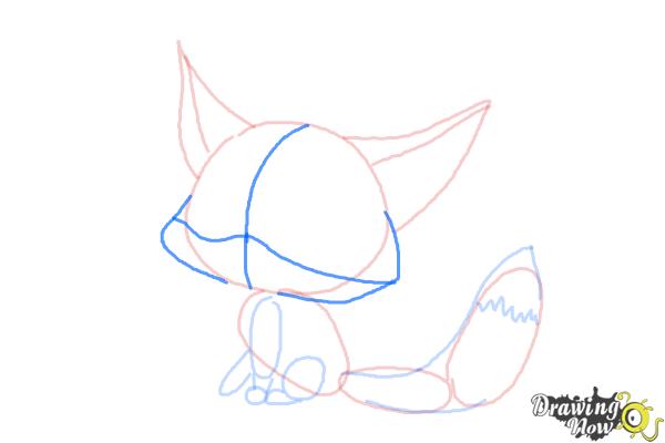 How to Draw a Baby Fox - Step 7