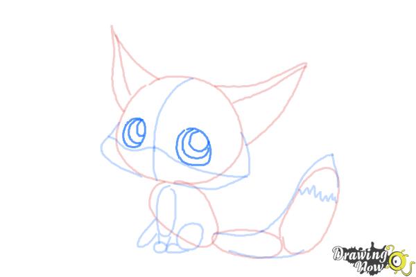 How to Draw a Baby Fox - Step 8