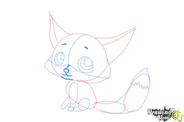 How to Draw a Baby Fox - Step 9