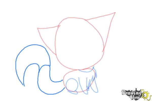 How to Draw a Chibi Kitten - Step 5 How to Draw a Chibi Kitten - Step 5