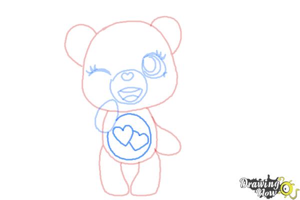 How to Draw a Chibi Valentine Bear - Step 7