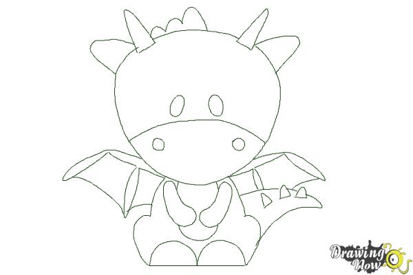 How to Draw a Dragon for Kids - Step 10 How to Draw a Dragon for Kids - Step 10