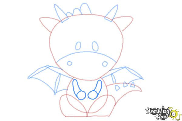How to Draw a Dragon for Kids - Step 8 How to Draw a Dragon for Kids - Step 8