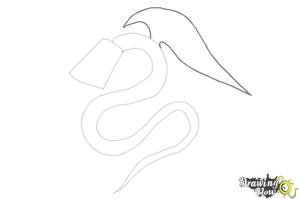 How to Draw a Dragon Tribal Tattoo - Step 2 How to Draw a Dragon Tribal Tattoo - Step 2
