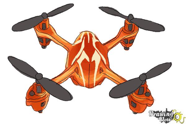 How to Draw a Drone - Step 10 How to Draw a Drone - Step 10