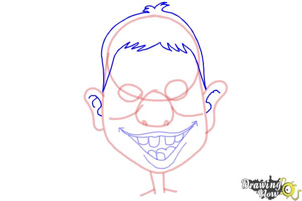 How to Draw a Funny Face - Step 7 How to Draw a Funny Face - Step 7