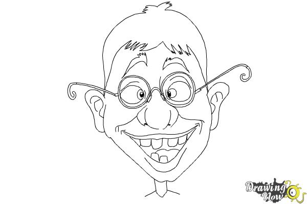 How to Draw a Funny Face - Step 9 How to Draw a Funny Face - Step 9