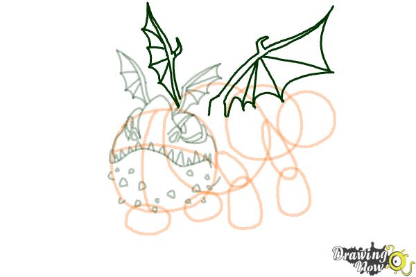 How to Draw a Gronckle Dragon from How to Train Your Dragon - Step 10 How to Draw a Gronckle Dragon from How to Train Your Dragon - Step 10