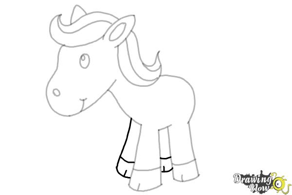 How to Draw a Horse for Kids (9 easy steps) - Step 7 How to Draw a Horse for Kids (9 easy steps) - Step 7