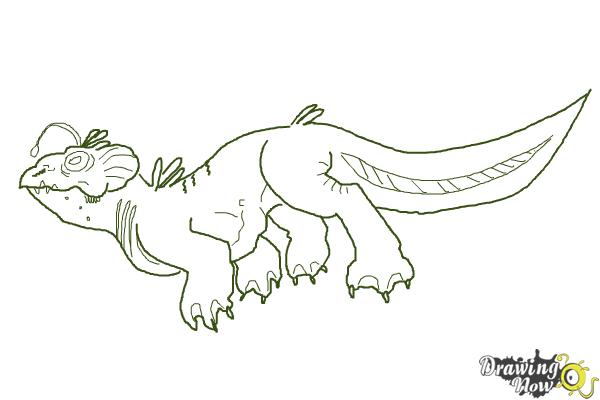 How to Draw a Sea Monster - Step 10 How to Draw a Sea Monster - Step 10