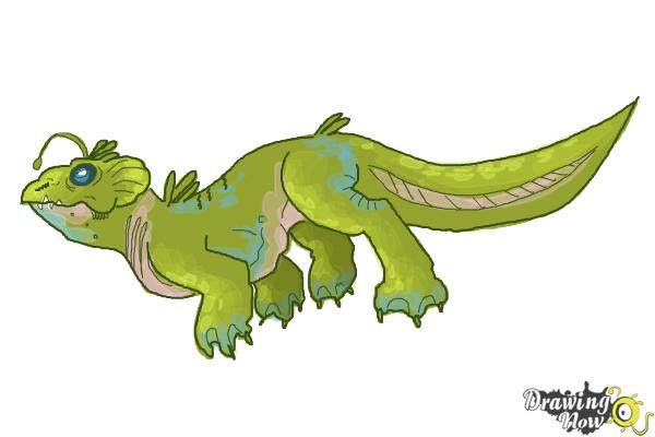 How to Draw a Sea Monster - Step 11 How to Draw a Sea Monster - Step 11