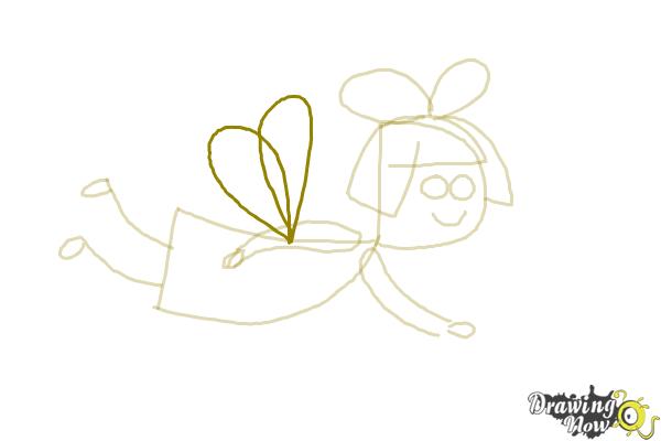 How to Draw a Simple Fairy Girl - Step 8