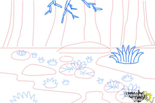 How to Draw a Swamp - Step 7