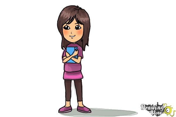 How to Draw a Teenage Girl - Step 8