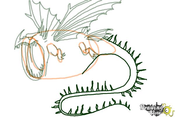 How to Draw a Thunderdrum Dragon from How to Train Your Dragon - Step 6