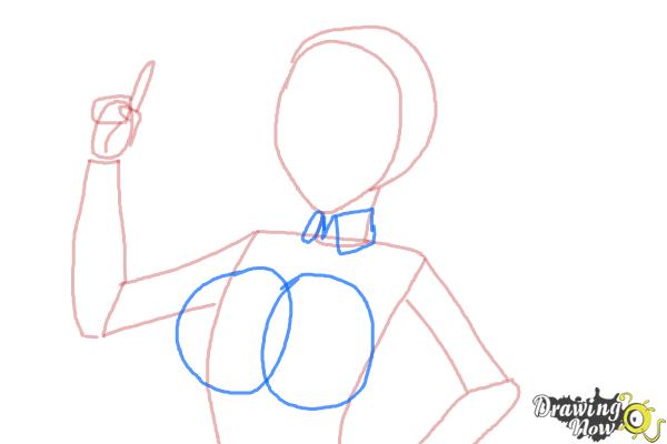 How to Draw Akeno Himejima from High School DxD - Step 5