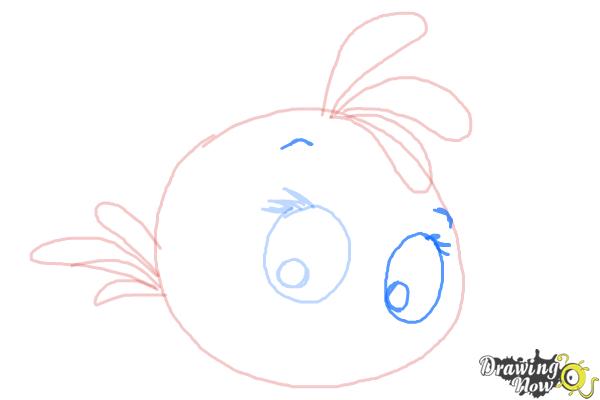 How to Draw Angry Bird Stella, Pink Bird - Step 7