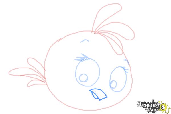 How to Draw Angry Bird Stella, Pink Bird - Step 8