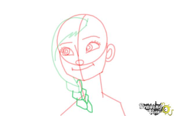 How to Draw Anna Easy - Step 11