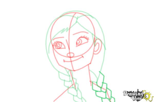 How to Draw Anna Easy - Step 13