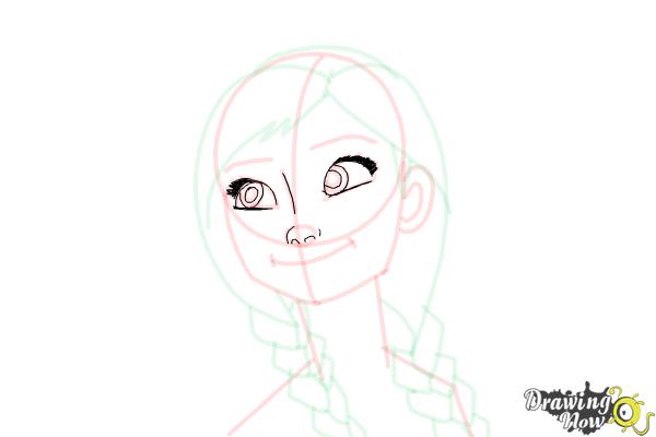 How to Draw Anna Easy - Step 14