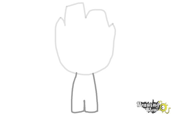 How to Draw Baby Groot from Guardians of the Galaxy - Step 3 How to Draw Baby Groot from Guardians of the Galaxy - Step 3