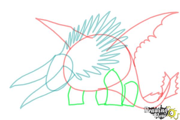 How to draw Bewilderbeast from How to Train Your Dragon 2 - Step 6