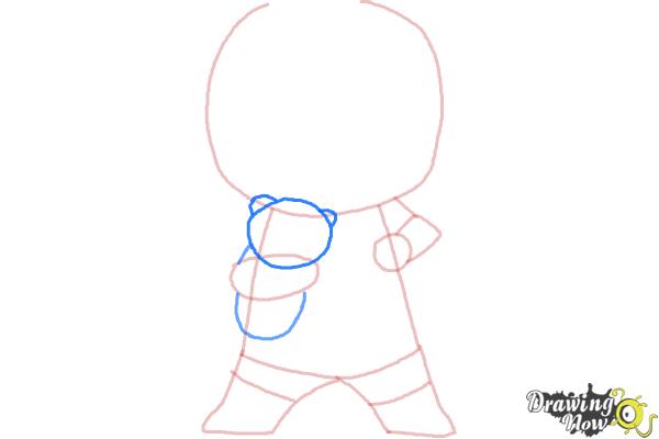 How to draw Chibi Deadpool - Step 4 How to draw Chibi Deadpool - Step 4