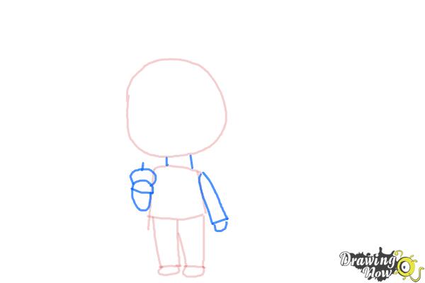 How to Draw Chibi Light Yagami - Step 3 How to Draw Chibi Light Yagami - Step 3