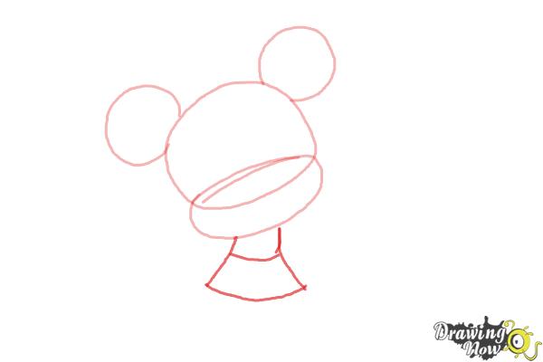 How to Draw Chibi Minnie Mouse - Step 3 How to Draw Chibi Minnie Mouse - Step 3