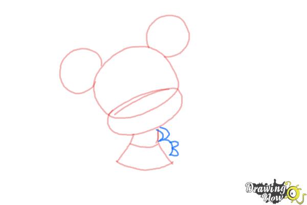 How to Draw Chibi Minnie Mouse - Step 4 How to Draw Chibi Minnie Mouse - Step 4