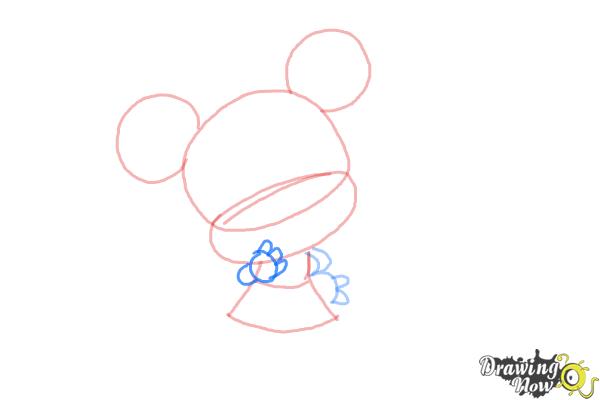 How to Draw Chibi Minnie Mouse - Step 5 How to Draw Chibi Minnie Mouse - Step 5