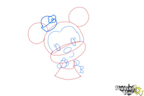 How to Draw Chibi Minnie Mouse - Step 8 How to Draw Chibi Minnie Mouse - Step 8