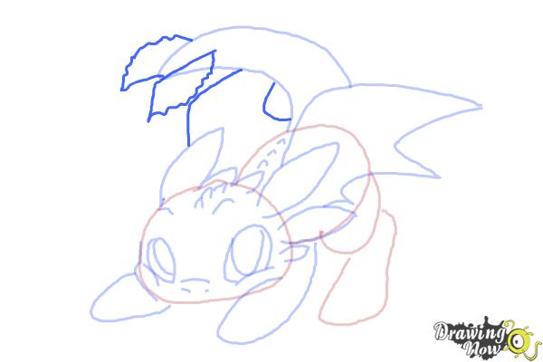 How to Draw Chibi Toothless - Step 9
