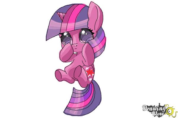 How to Draw Chibi Twilight Sparkle from My Little Pony Friendship Is Magic - Step 10 How to Draw Chibi Twilight Sparkle from My Little Pony Friendship Is Magic - Step 10