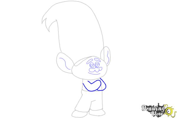 How to Draw Creek from Trolls - Step 10