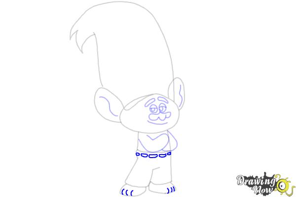 How to Draw Creek from Trolls - Step 11