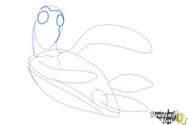 How to Draw Crush from Finding Nemo - Step 6