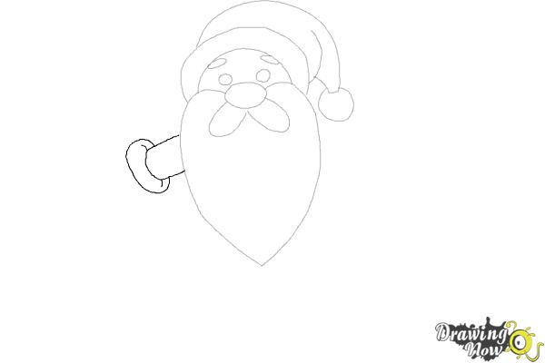 How to Draw Cute Santa Claus - Step 7 How to Draw Cute Santa Claus - Step 7