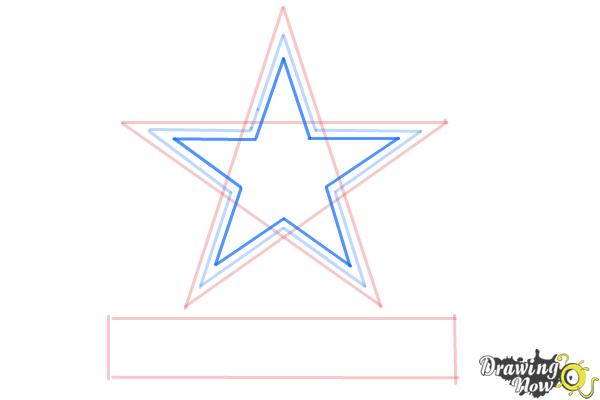 How to Draw Dallas Cowboys Logo, Nfl Team Logo - Step 5 How to Draw Dallas Cowboys Logo, Nfl Team Logo - Step 5