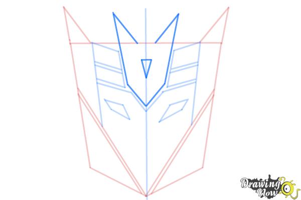 How to Draw Decepticon Logo from Transformers - Step 7 How to Draw Decepticon Logo from Transformers - Step 7