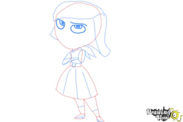 How to Draw Disgust from Inside Out - Step 6 How to Draw Disgust from Inside Out - Step 6
