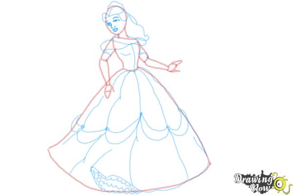 How to Draw Disney Princesses - Step 9 How to Draw Disney Princesses - Step 9