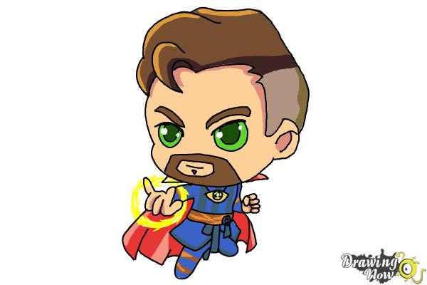 How to Draw Dr. Strange (Chibi) - Step 15 How to Draw Dr. Strange (Chibi) - Step 15