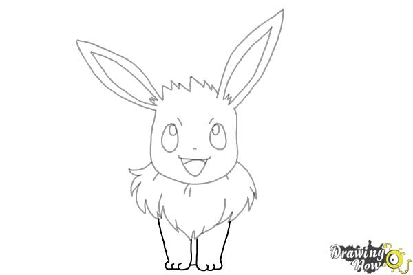 How to Draw Eevee from Pokemon - Step 7 How to Draw Eevee from Pokemon - Step 7