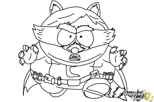 How To Draw Eric Cartman as The Coon - Step 11 How To Draw Eric Cartman as The Coon - Step 11