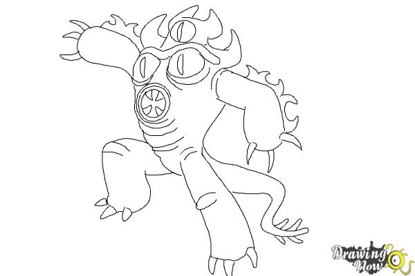 How to Draw Fredzilla from Big Hero 6 - Step 11 How to Draw Fredzilla from Big Hero 6 - Step 11